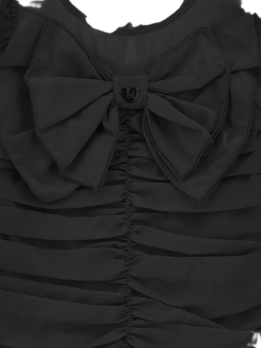 Abito Bambina plissettato con fiocco - immagine 4